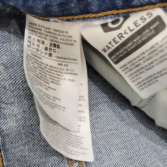 Levi's Wedgie Icon High Rise Fray Hem Straight Leg Ankle Jeans - Picture 6 of 11